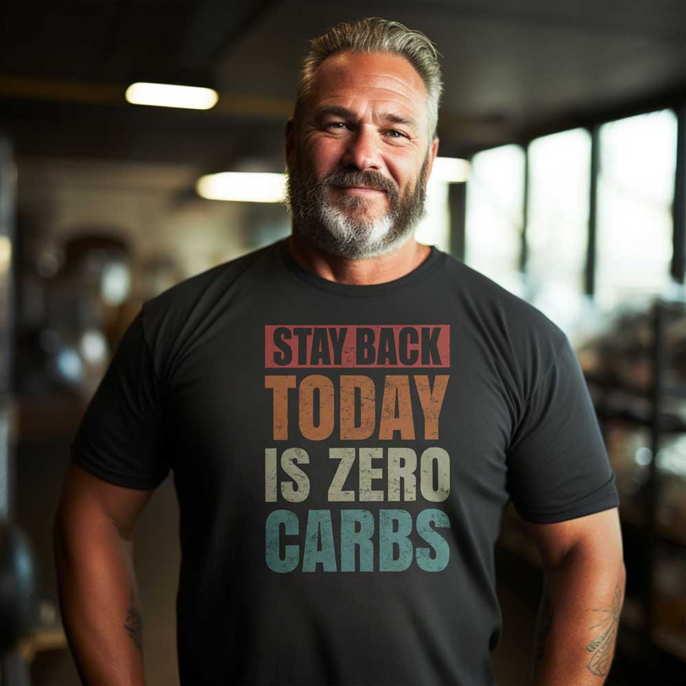 Stay Back Today Is Zero Carbs T Shirt Mockup 16