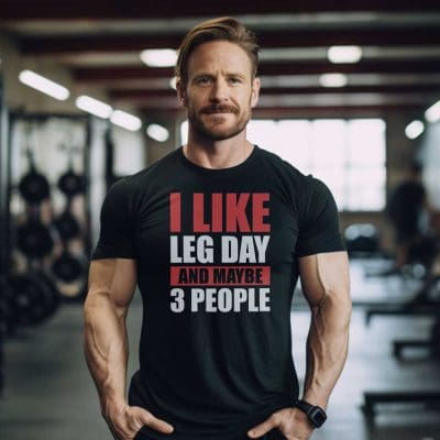 I Like Leg Day And Maybe 3 People T Shirt Mockup 11