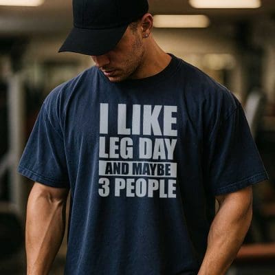 I Like Leg Day And Maybe 3 People T Shirt Mockup 13