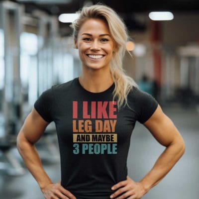 I Like Leg Day And Maybe 3 People T Shirt Mockup 14