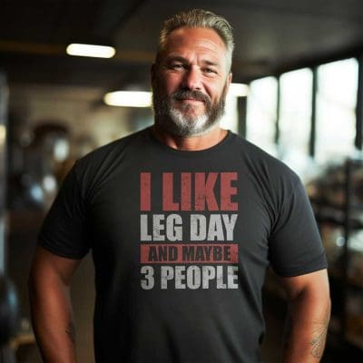 I Like Leg Day And Maybe 3 People T Shirt Mockup 16