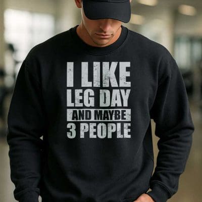 I Like Leg Day And Maybe 3 People T Shirt Mockup 18