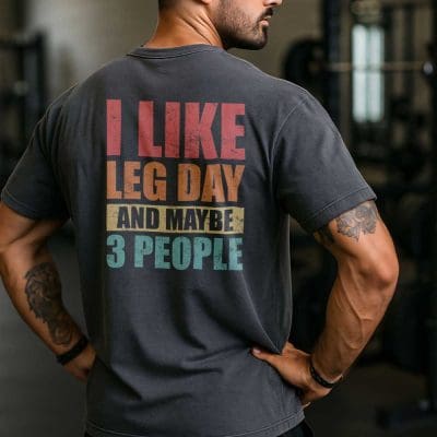 I Like Leg Day And Maybe 3 People T Shirt Mockup 19