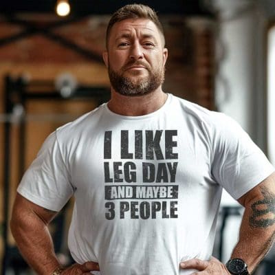 I Like Leg Day And Maybe 3 People T Shirt Mockup 26