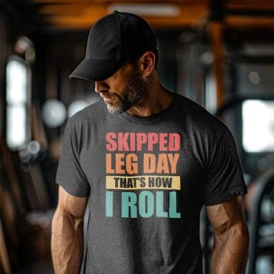 Skipped Leg Day That's How I Roll T Shirt Mockup 10