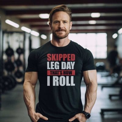 Skipped Leg Day That's How I Roll T Shirt Mockup 11