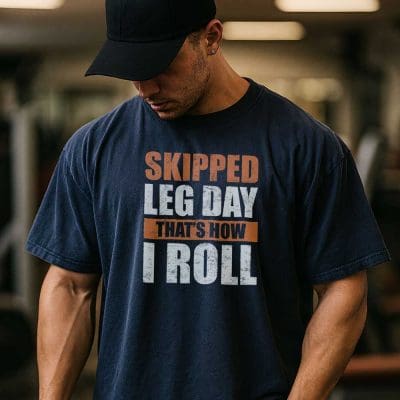Skipped Leg Day That's How I Roll T Shirt Mockup 13
