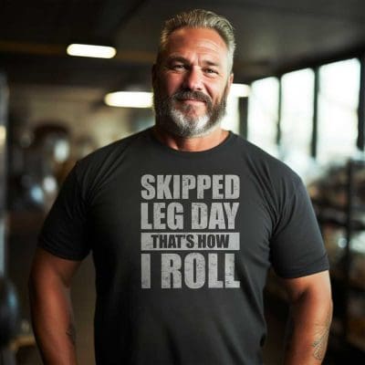 Skipped Leg Day That's How I Roll T Shirt Mockup 16