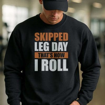 Skipped Leg Day That's How I Roll T Shirt Mockup 18
