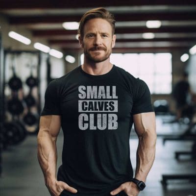 Small Calves Club T Shirt Mockup 11