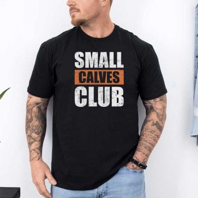 Small Calves Club T Shirt Mockup 12