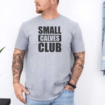 Small Calves Club T Shirt Mockup 2