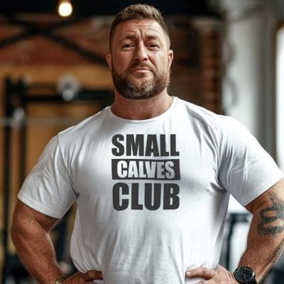 Small Calves Club T Shirt Mockup 4