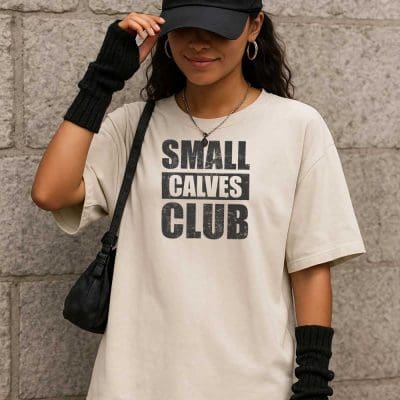 Small Calves Club T Shirt Mockup 5