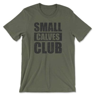 Small Calves Club T Shirt Mockup 7