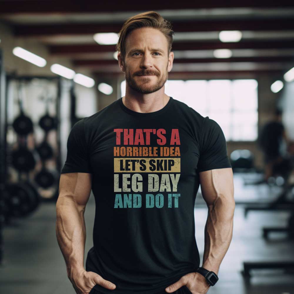 That's A Horrible Idea Let's Skip Leg Day And Do It T Shirt Mockup 11